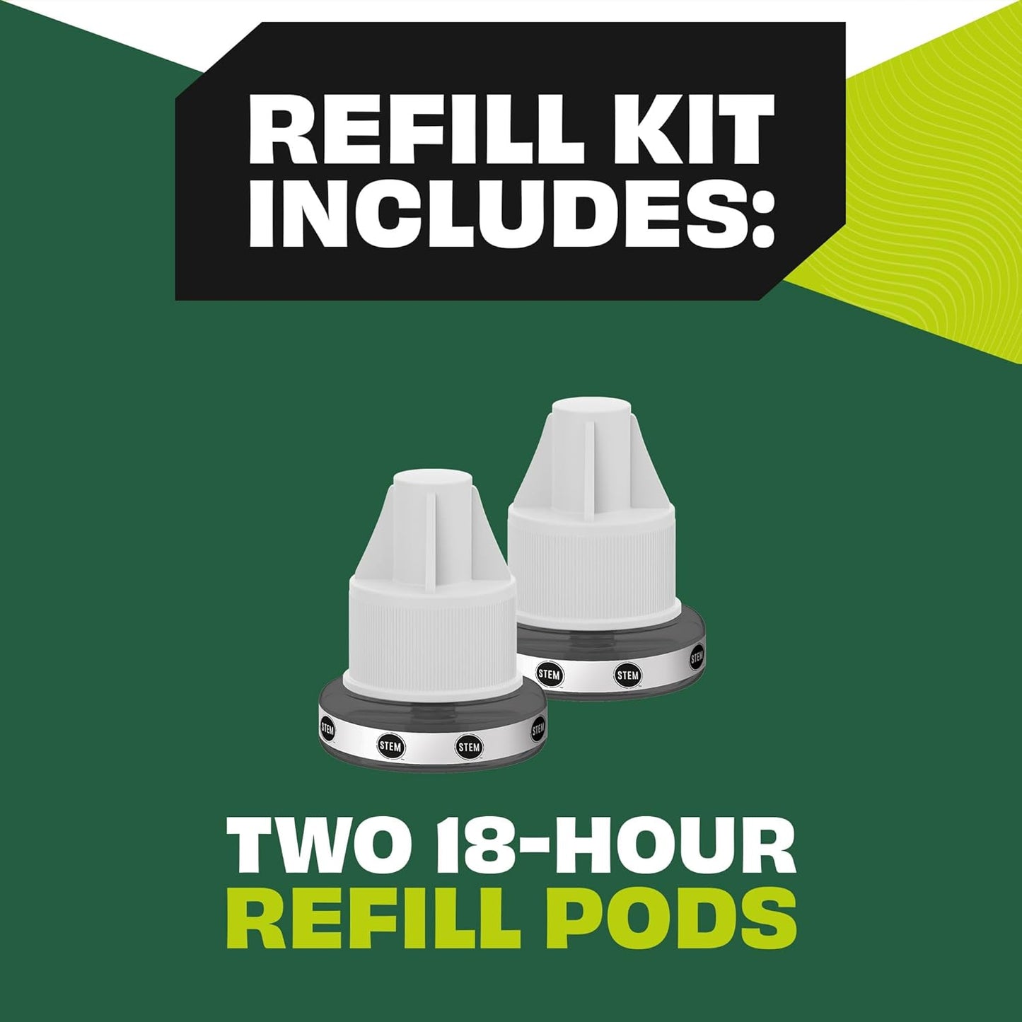 STEM Zone Mosquito Repellent Refill Pods - Easy Outdoor Insect Protection with Essential Oils | 2 Count
