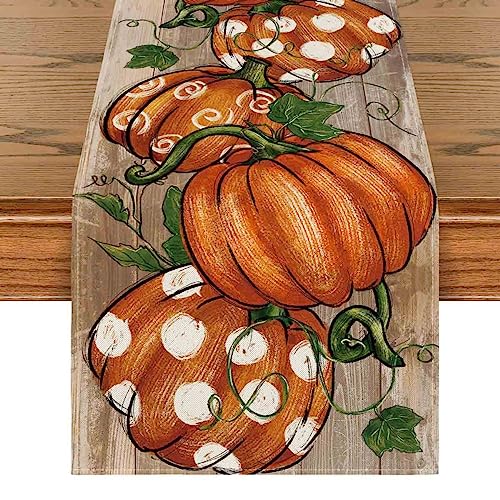 Artoid Mode 210 GSM Fall Table Runner 13x108 Inch Home Decor for Dining & Party