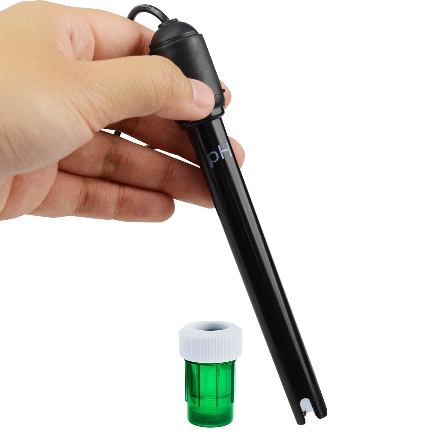 Long Body pH Electrode with BNC Socket Probe 300cm Cable 0-14pH for pH Meter, pH Controller pH Device Economical Sensor