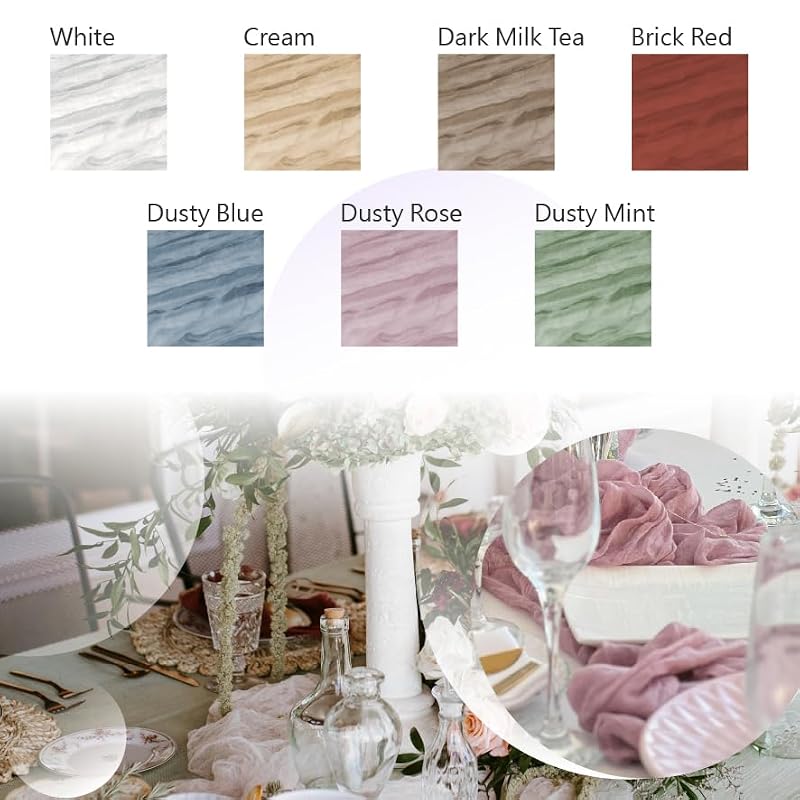 Cream Table Runner 35" x 120" (305cm) 10 Pack Napkins (19.6"*19.6" )