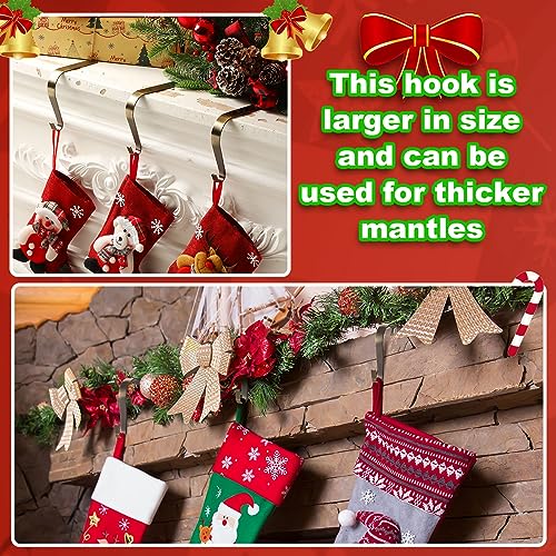 Tenceur Bronze Christmas Stocking Holders Set of 16 for Mantel & Fireplace