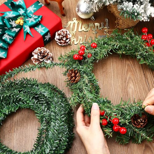 MARFOREVER 32.8Ft Artificial Christmas Pine Garland Greenery - Realistic Holiday Decor