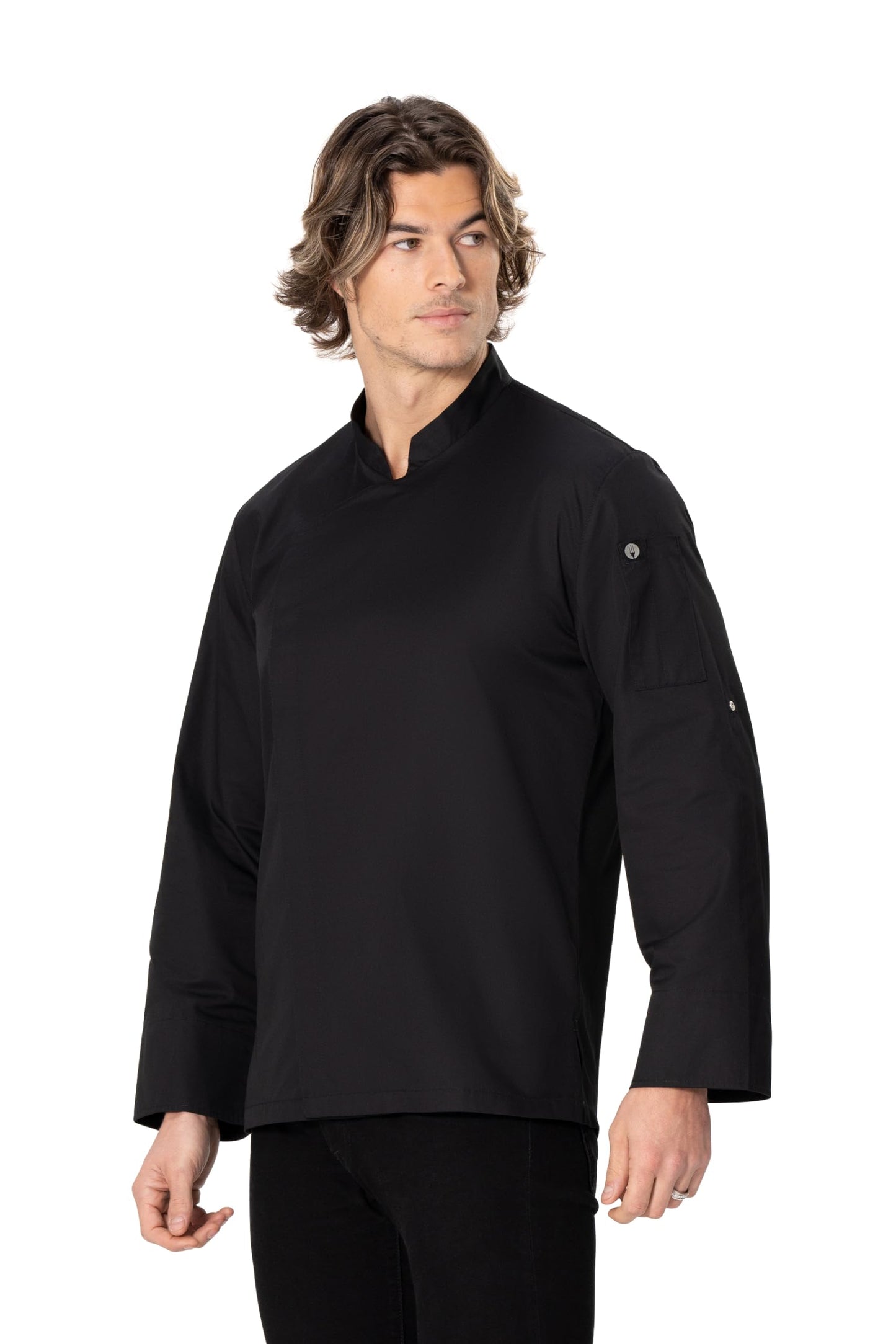 Chef Works Men's Lansing Chef Coat, Black, 3X-Large