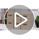 Fabric Storage Bins with Lids - 6 Pack Foldable Stackable Organizers for Home, Nursery, Dorm - Beige