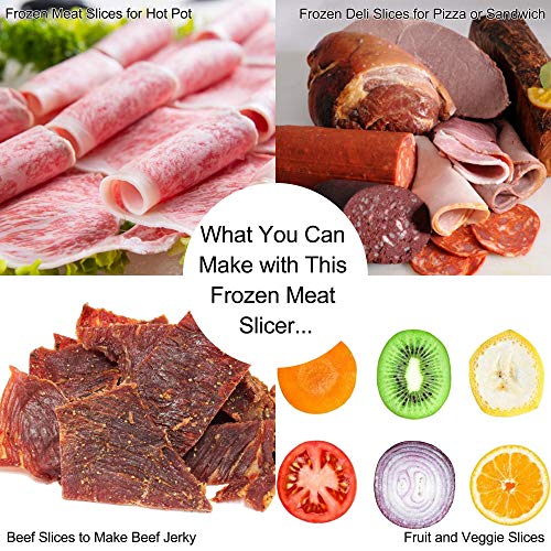 Manual Frozen Meat Slicer Stainless Steel Food Cutter for Beef Chicken Fish