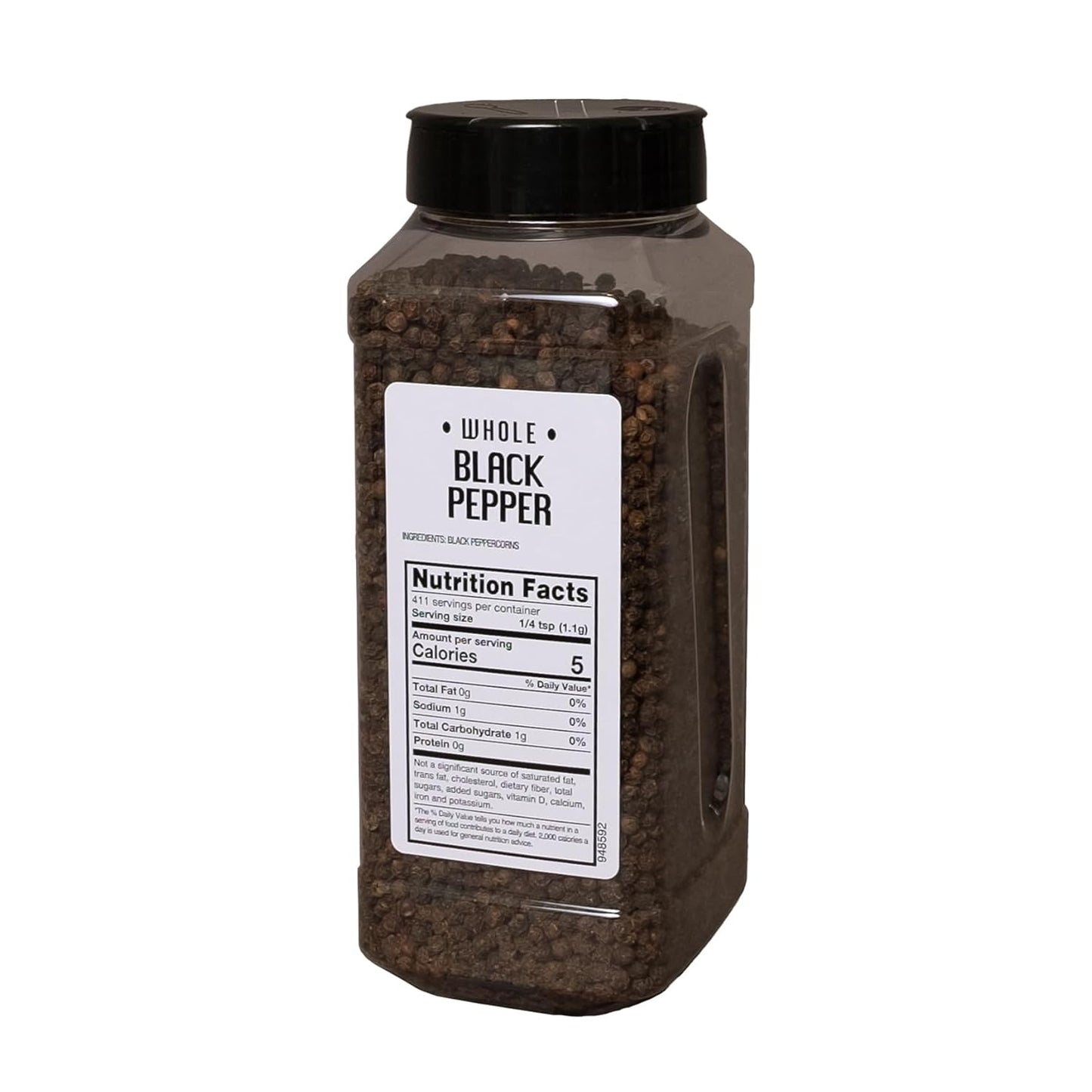 Sauer's Whole Black Pepper - Premium Flavor | 1 Pound Canister for Foodservice