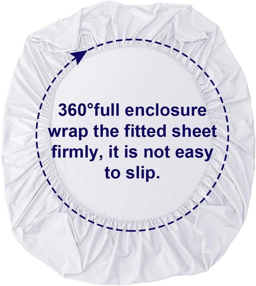 FLXXIE Twin XL Fitted Sheet - Soft Microfiber Deep Pocket Up to 15" | Wrinkle & Fade Resistant - White