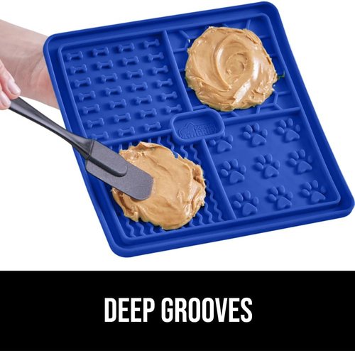 GORILLA GRIP Silicone Lick Mat for Dogs | BPA-Free, Suction Cups, Dishwasher Safe | 2-Pack in Royal Blue & Green