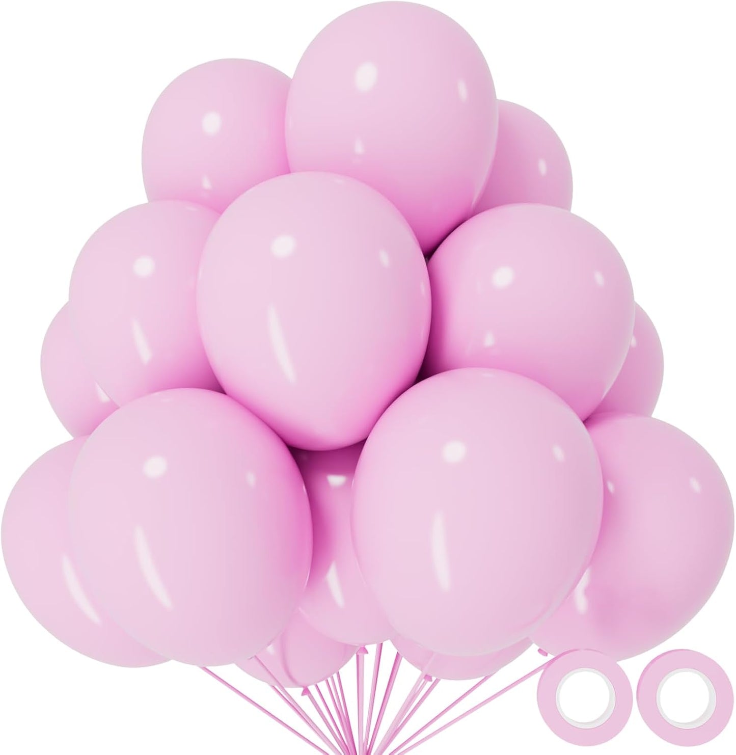 Pastel Pink Balloons by [Brand Name] - 12 Inch Latex Balloons for Birthday Party & Baby Shower | 110 Pack