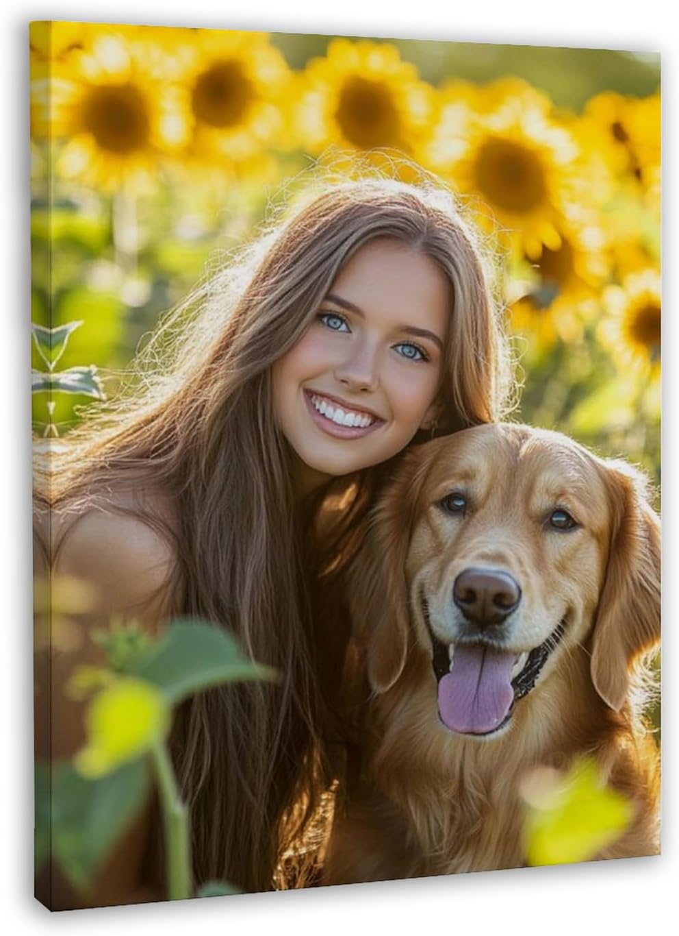Skiennix Personalized Photo Canvas Print - Custom Wall Art for Family, Pets & Couples | Perfect Gift