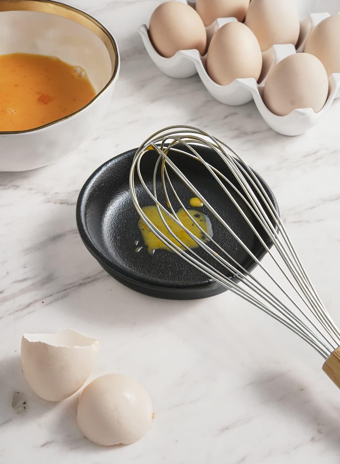 LE TAUCI Ceramic Spoon Rest - 4.8 Inch Utensil Holder for Kitchen Counter | Set of 4 in Crude Black
