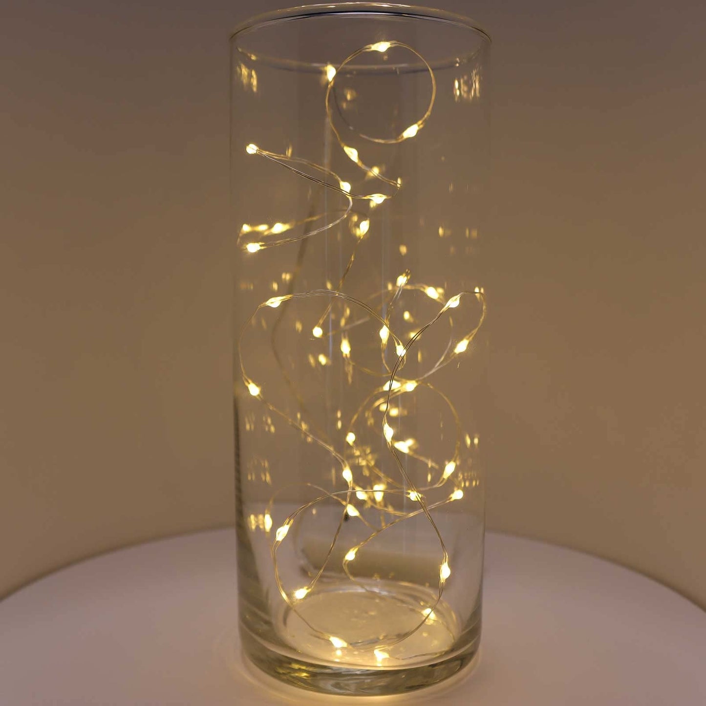 QBIS Warm White Fairy Lights Battery Operated With Timer Mode, 40 Micro LED for Mason Jars, 6.5ft Silver Wire Indoor Use