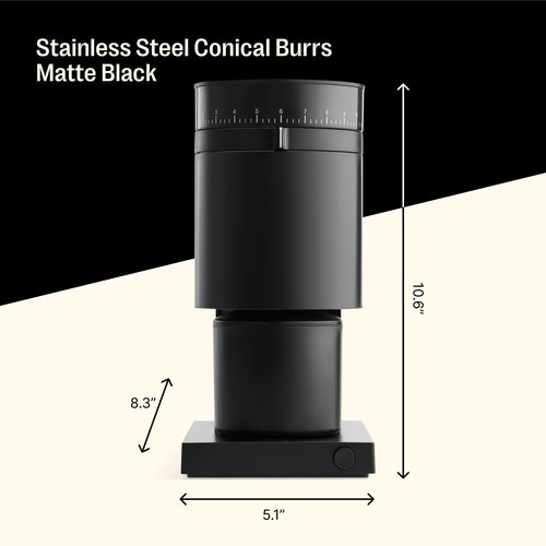 Fellow Opus Conical Burr Coffee Grinder - Espresso Grinder with 41 Settings for Espresso, Drip, French Press, & Cold Brew - Matte White