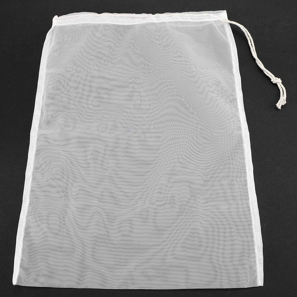 100 Mesh Food Grade Wine Filter Bag Reusable Home Brew Beer Making Extra Fine Extraction Sack Best for Straining Food Nut Milk Brewing Needs(28x45cm)