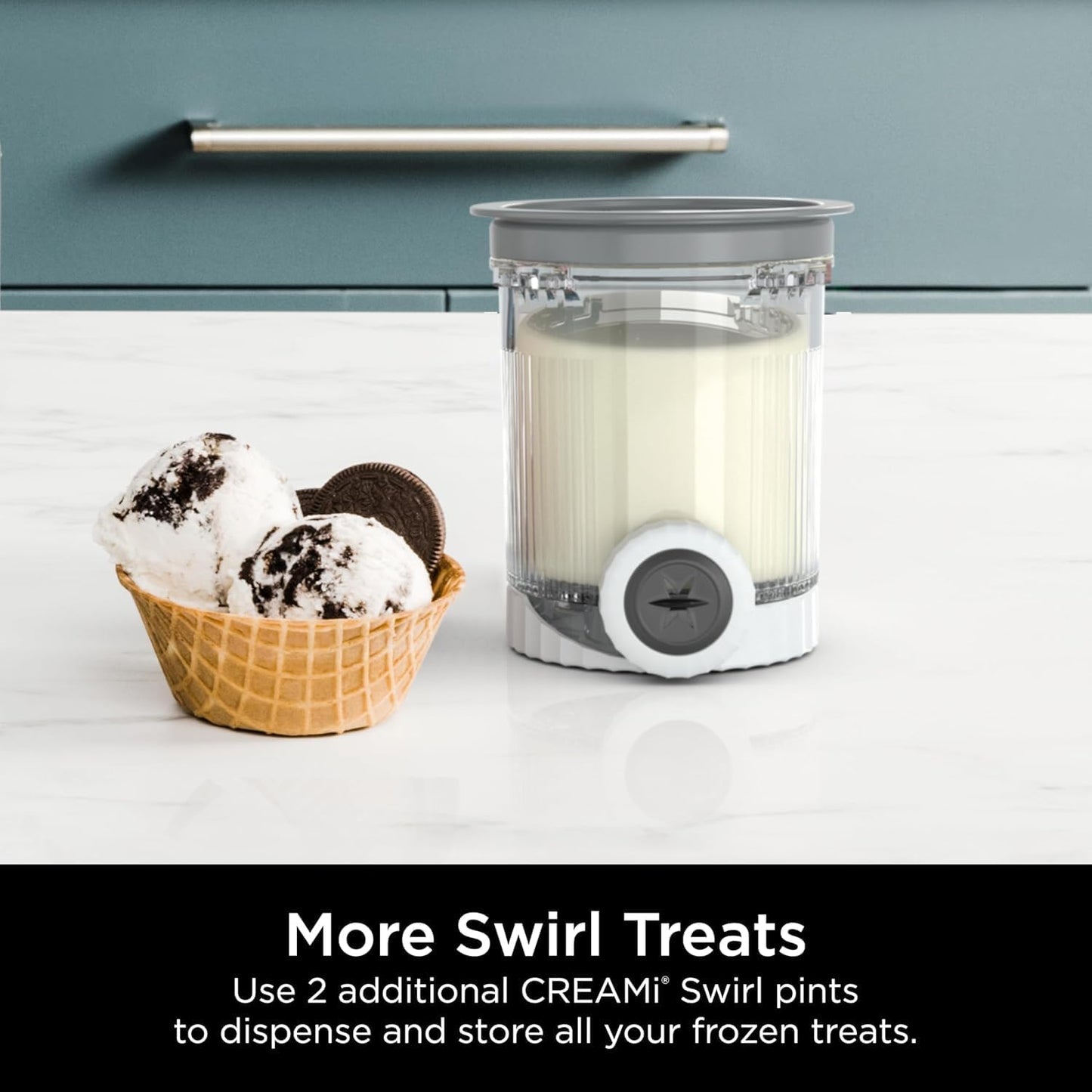 Ninja 4-Pack Creami Pints with Silicone Lids - BPA-Free & Dishwasher Safe for NC700/NC701 Series