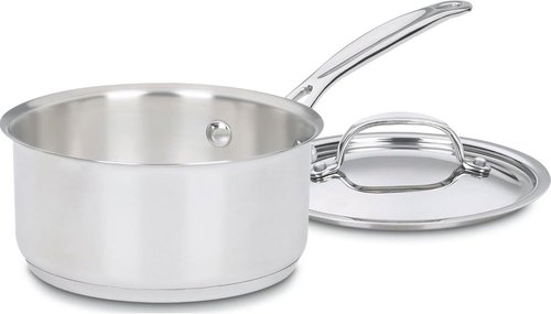 Cuisinart 1.5 Quart Stainless Steel Saucepan - Dishwasher Safe, Induction Compatible, Cool Grip Handles