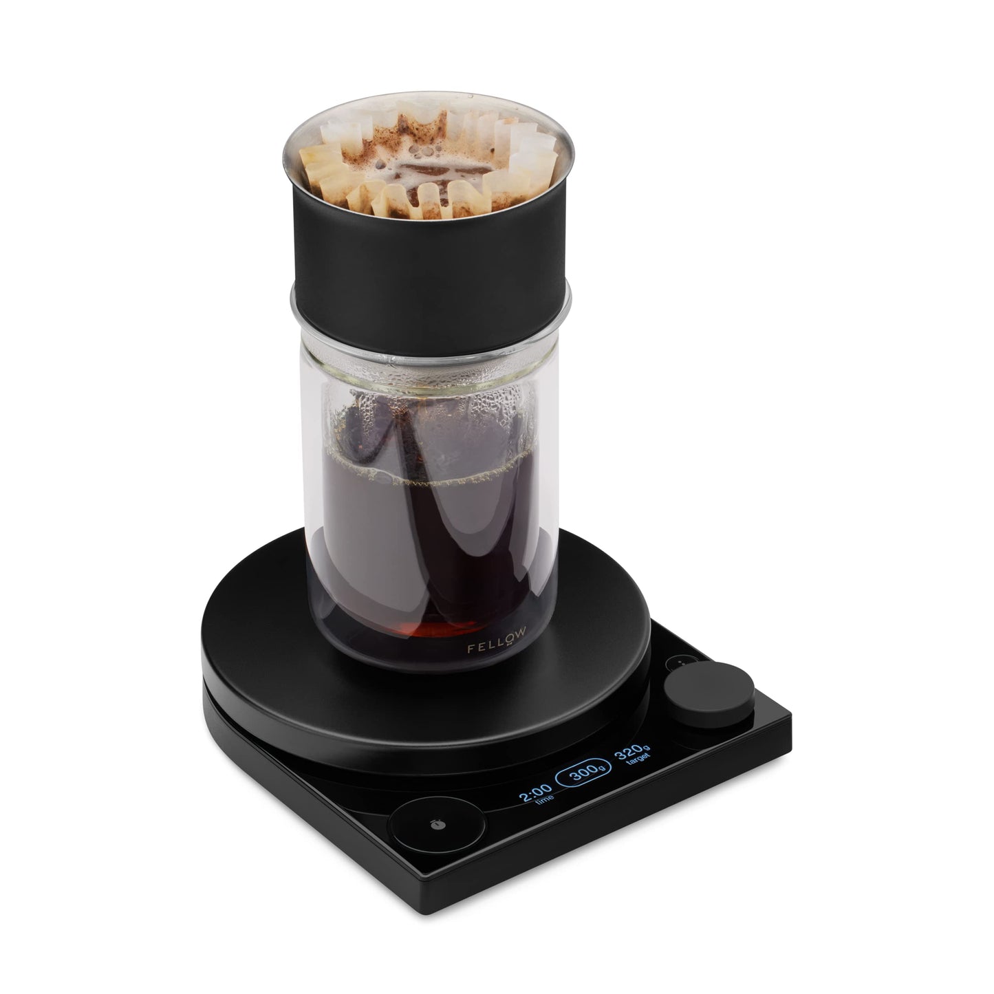 Fellow Tally Pro Coffee Scale with Timer – Espresso Scale for Pour Over and Barista Brewing, Brew Assist Mode, 0.1g Accuracy, OLED Display, Rechargeable, Glass Top – Matte Black