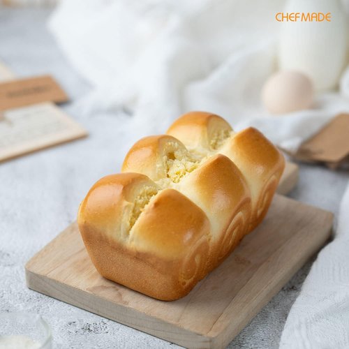 CHEFMADE Non-Stick Rectangle Loaf Pan - 1LB Oblong Bakeware for Bread & Meat Baking | Champagne Gold