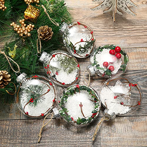 15 Pack Clear Plastic Ornament Discs for DIY Christmas & Wedding Decorations