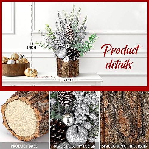 Small Christmas Tree Tabletop Artificial Mini Decorations with