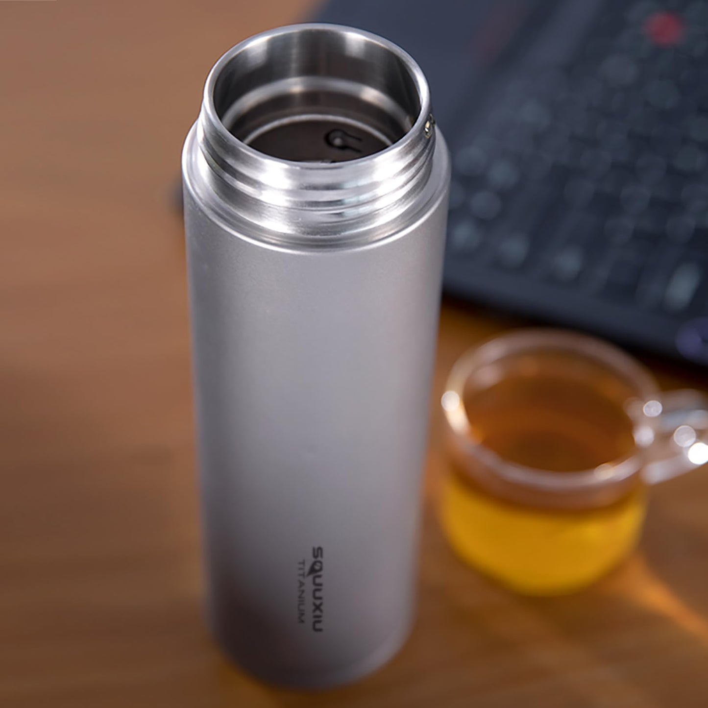 Lightweight Travel Insulated Water ttle 450ml Vacuum Flask with Tea Filter Outdoor Metal Water ttles Camping Hiking Travel ttles