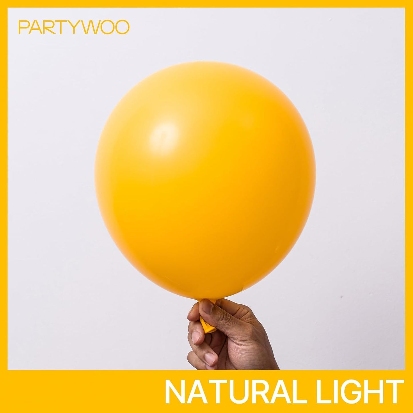 PartyWoo Mustard Yellow Balloons - 100pcs 12 Inch Fall Balloons for Birthday & Baby Showers