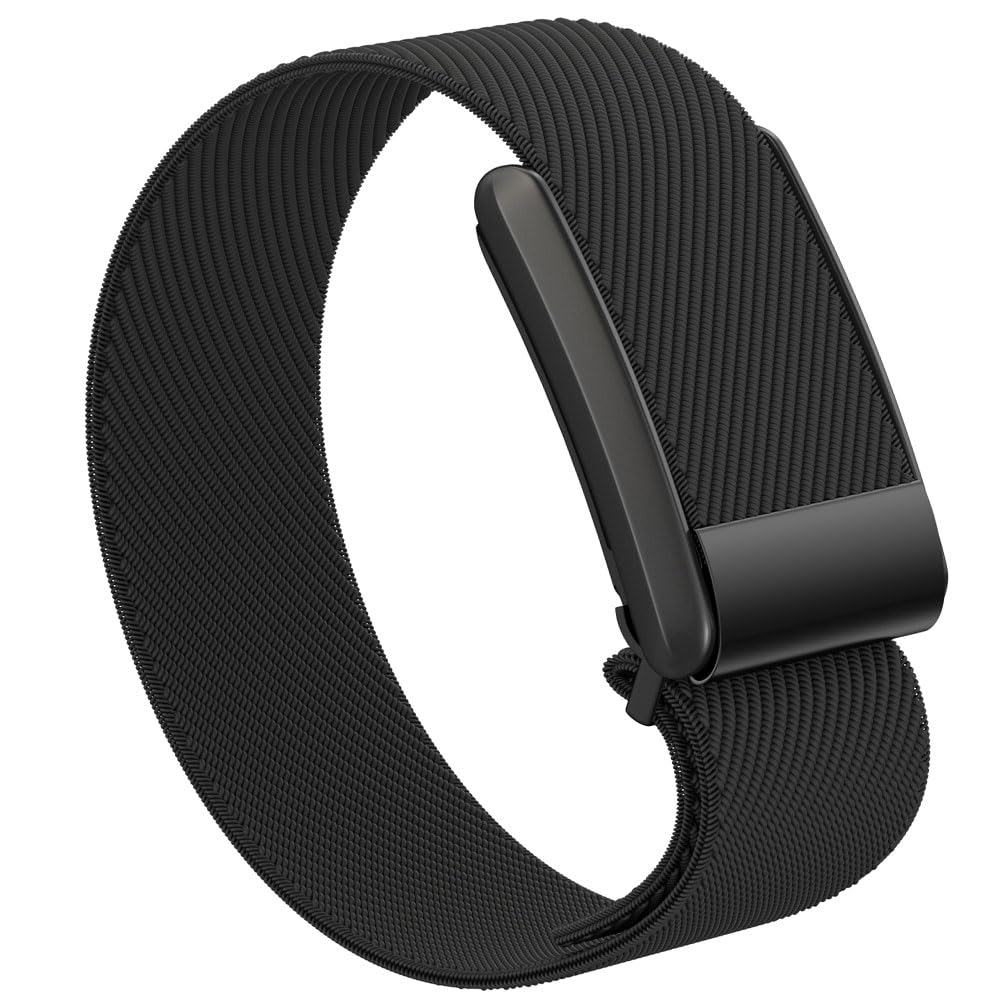 YOFUNTLE Stretchy Bands Compatible for WHOOP 4.0 - Breathable Nylon Strap Wristband - Soft, Comfort, Durability, Breathable, Easy to Use and Adjustable (Black)