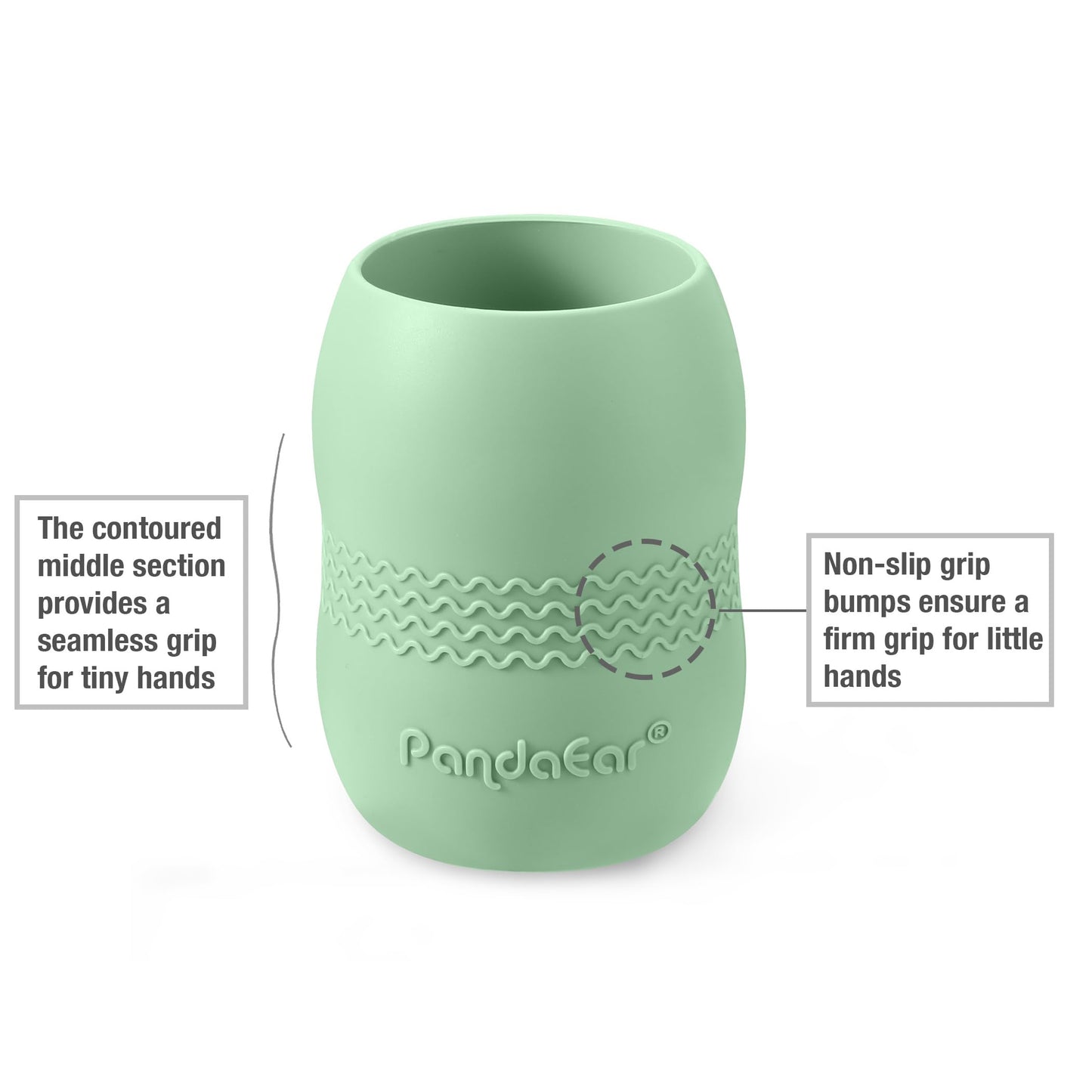 PandaEar Silicone Baby Feeding Set - 6-12 Months | LED Weaning Supplies - Bib + Plate with Suction + Cup + Bowls and Spoon