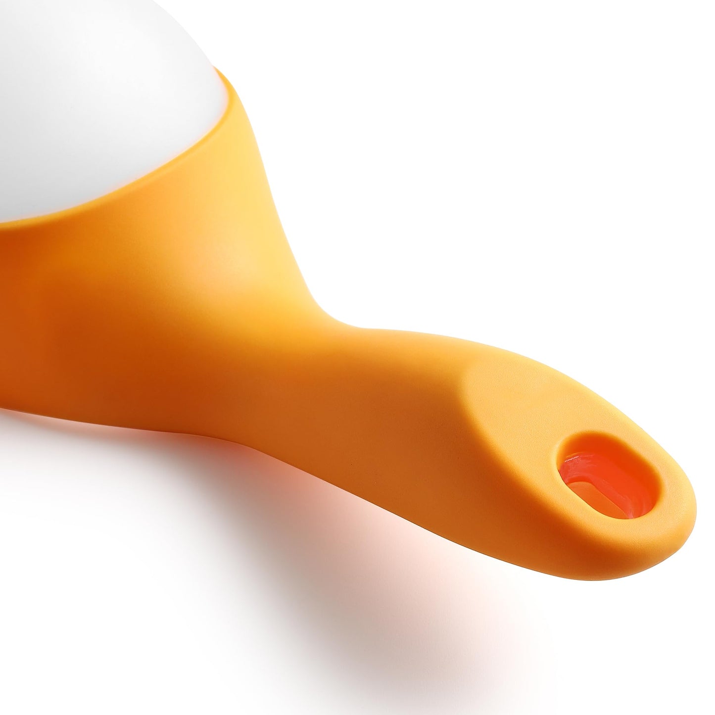 Spring Chef Magnetic Ice Scoop for Freezer Bin - Contoured Translucent Plastic Scoop with Soft Grip Handle - Kitchen Scoopers for Food, Ice Machine, Pet Food, Flour - Popcorn Scooper - 2 Pack - Mango
