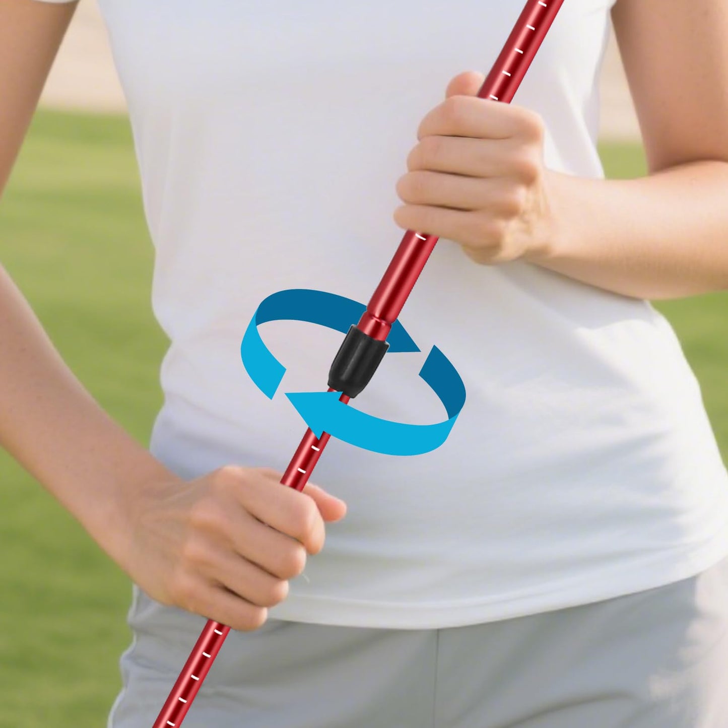 2 Pack Mini Golf Putters, Right and Left Handed Two Way Golf Clubs with 6 Balls, Adjustable Putters for Men and Women (（Black,Red）)