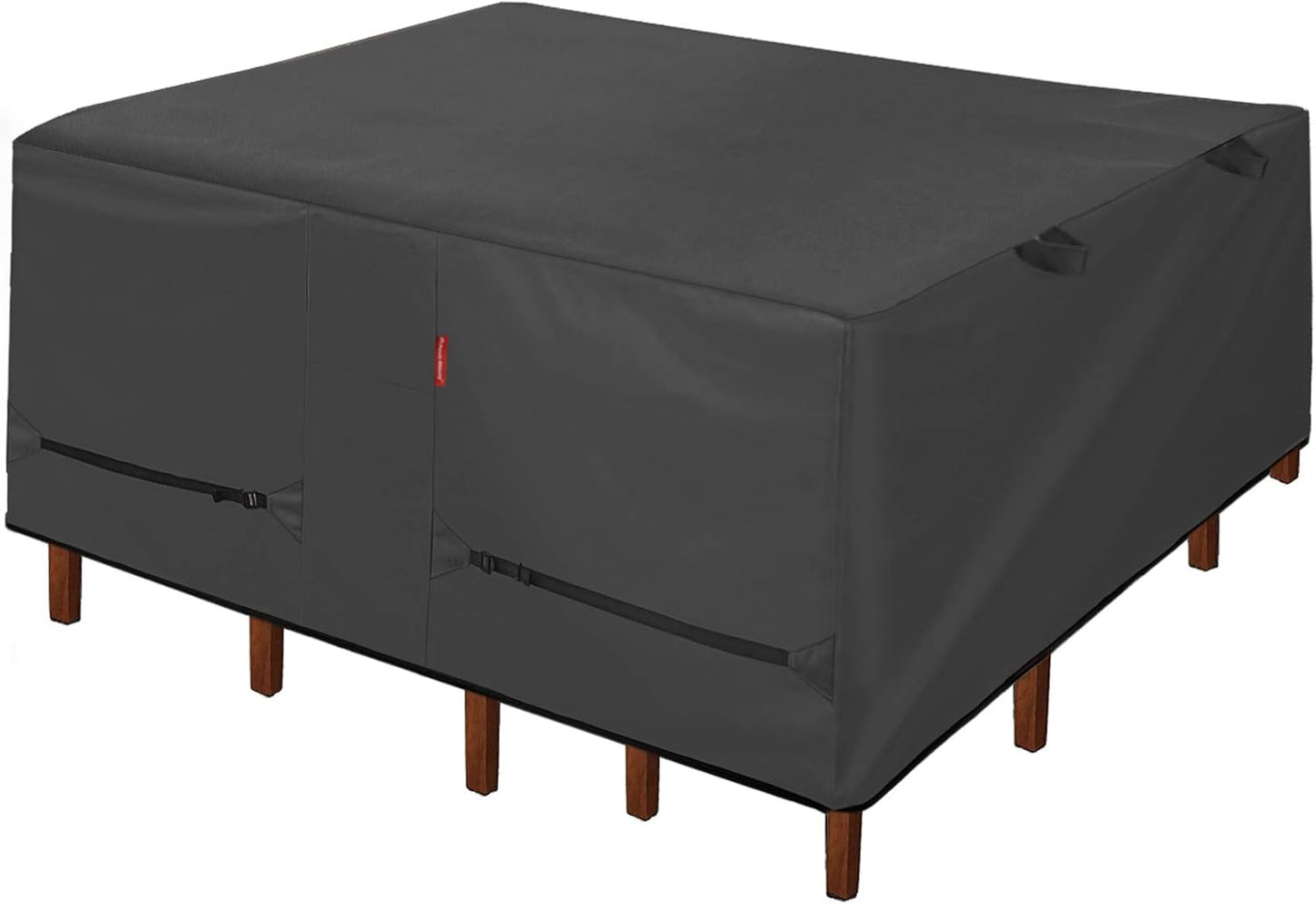 Porch Shield Patio Table Cover - Waterproof Square Outdoor Dining Set Cover | 84 x 84 Inch, Black