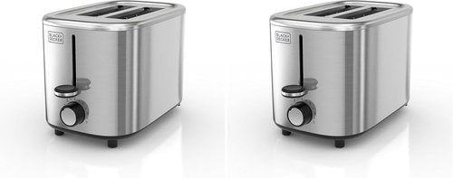 BLACK+DECKER® 2-Slice Toaster - Extra-Wide Slots for Bagels & 7 Toast Shade Settings, Stainless Steel Finish