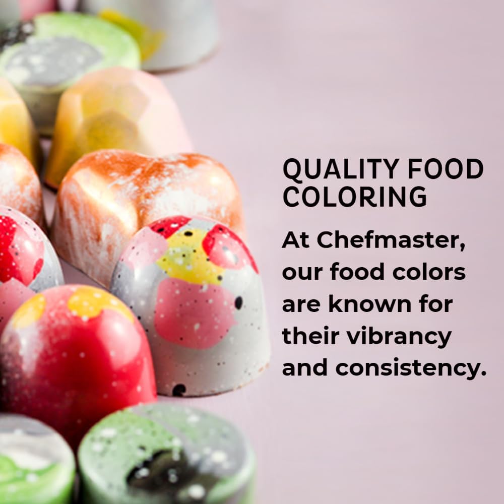 Chefmaster Yellow Candy Color | True-Tone Shades | Oil-Based | Professional-Grade Dye | Chocolate, Strawberries, Cake Pops | Decorating | Easy-to-Use | Manufactured in the USA | 0.70 oz