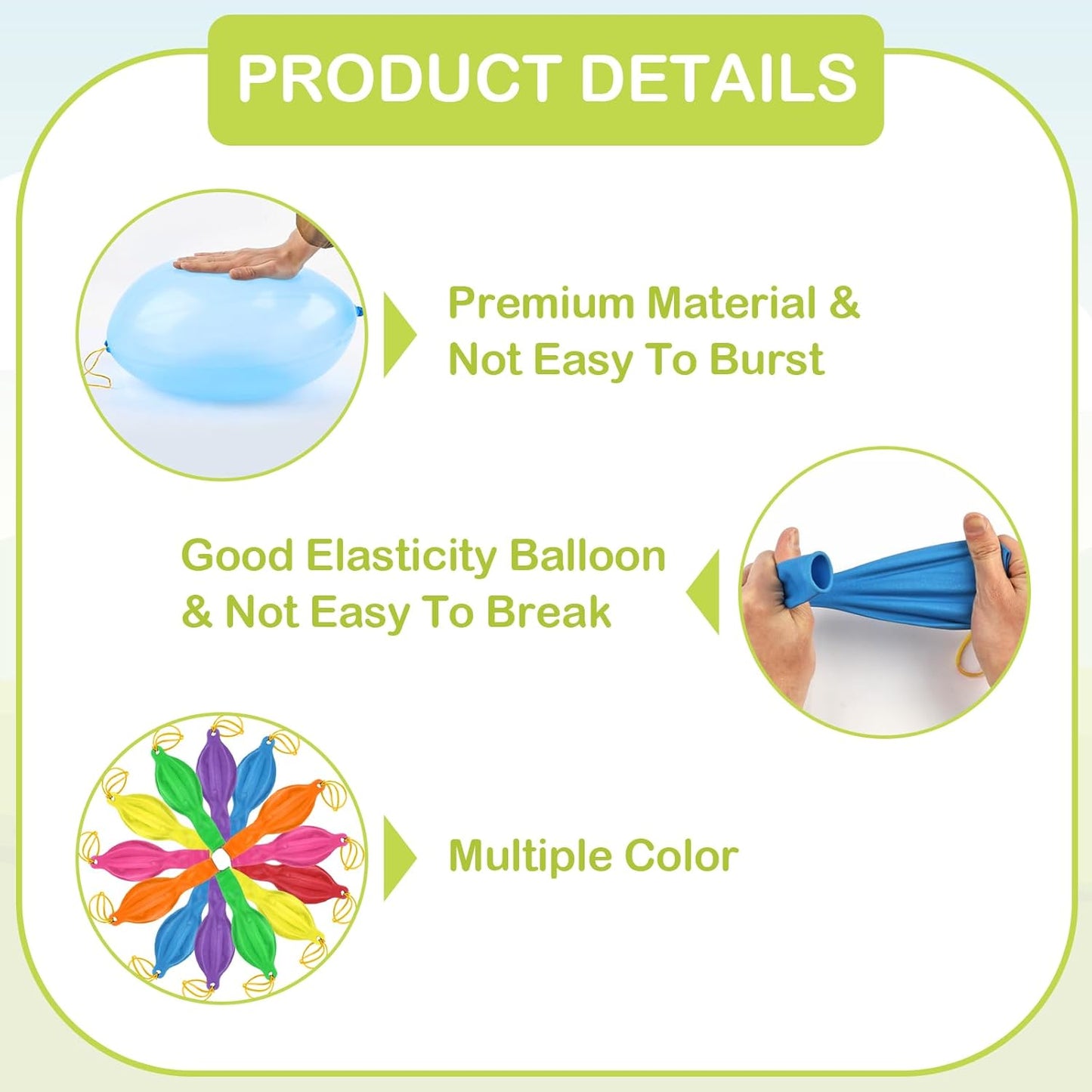 Skiennix Punch Balloons - Thickened Neon Heavy-Duty Balloons with Rubber Band Handle - 30pcs for Kids' Parties
