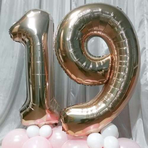 Champagne Gold Number 6 Balloon - 40In Large Foil Helium Balloon for 6th Birthday & Anniversary Celebrations
