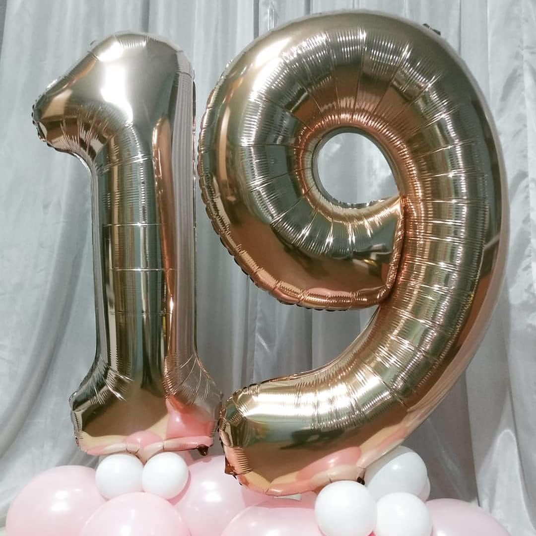 Skiennix 40 Inch Champagne Gold Number 9 Balloon - Self-Inflating Helium Balloon for Birthday & Anniversary Decor