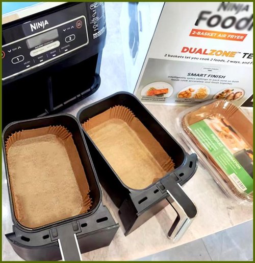Bella Air Fryer Liners - Disposable Parchment Paper for 4Qt Slim Air Fryer | 100 Pcs Rectangular