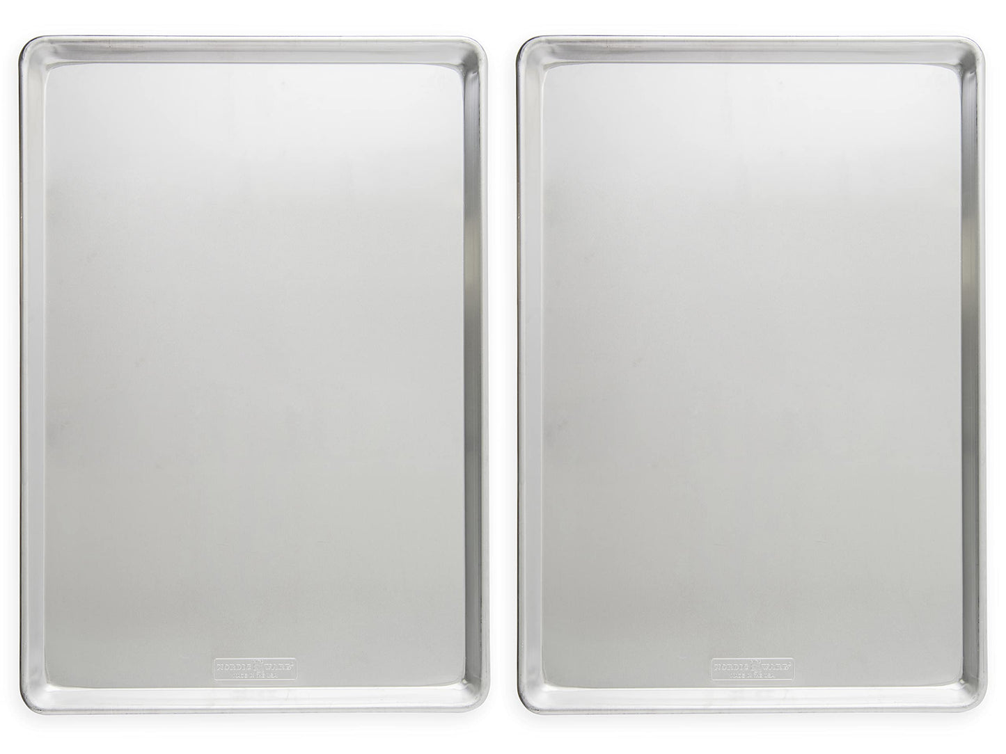 Nordic Ware Aluminum Full Size Sheet Pan 26 x 18 inches for commercial oven use, Full Sheet, 2-Pack (For Commercial Oven Use., Not for standard home ovens)