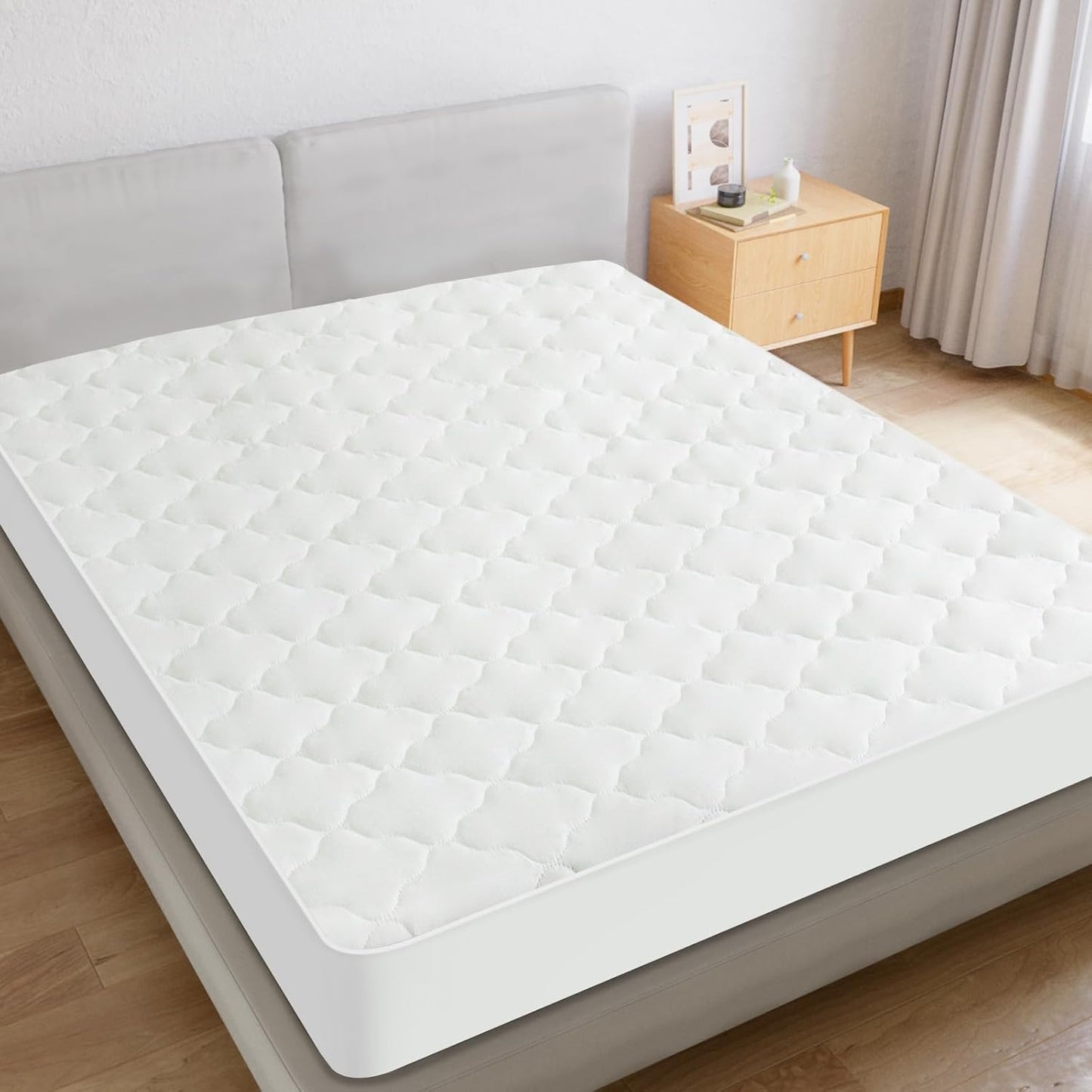 Regine Switzerland Waterproof Twin Mattress Protector - Soft Cooling Quilted Pad for Kids | Fits Up to 14" Depth