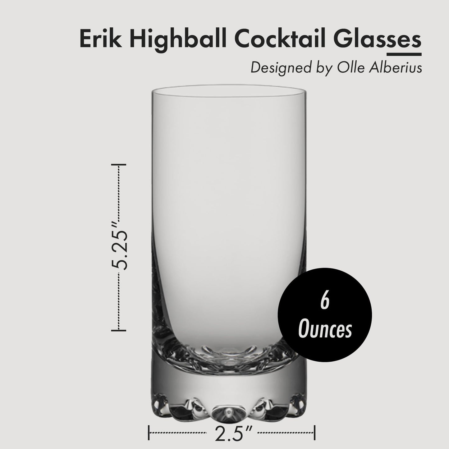 Orrefors Erik Highball Glass, Set of 4
