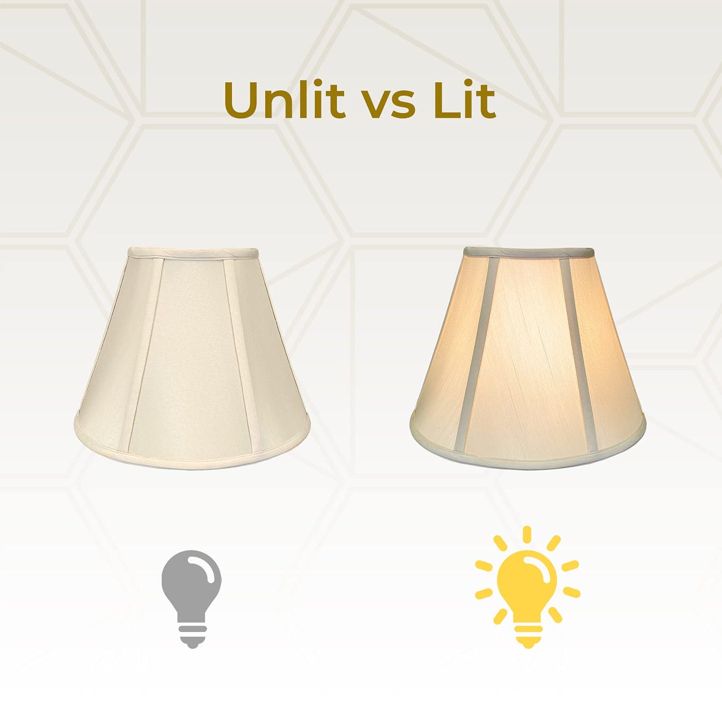 Royal Designs Deep Empire Lamp Shade, Beige, 8 x 14 x 11