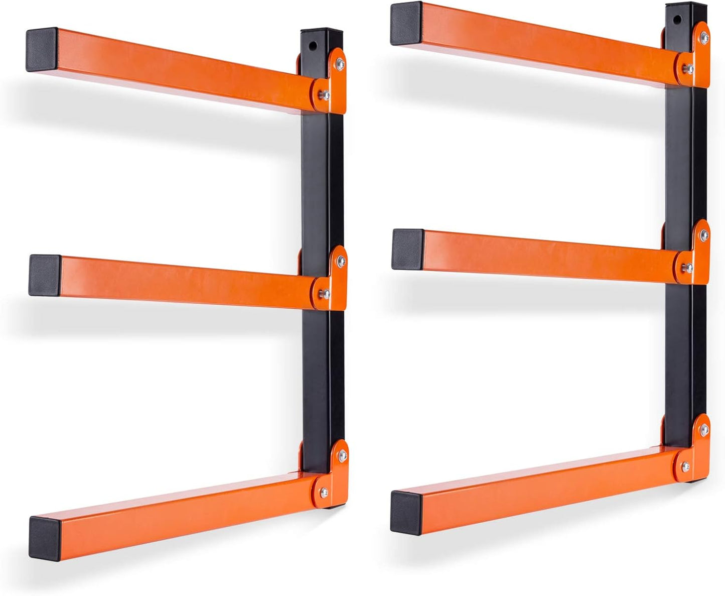 Ultrawall Wall Mount Wood Organizer - 3-Level Metal Rack for Indoor & Outdoor Storage | 2 Pack