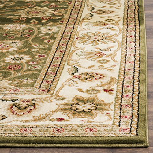 Lyndhurst Runner Rug 2'3"x16' - Sage & Ivory, Traditional Floral Pattern, Low-Pile