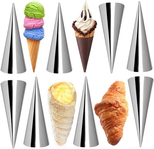 FantasyDay Non-Stick Cream Horn Molds - 5-Inch Stainless Steel Cannoli Tubes Kit, Pack of 20