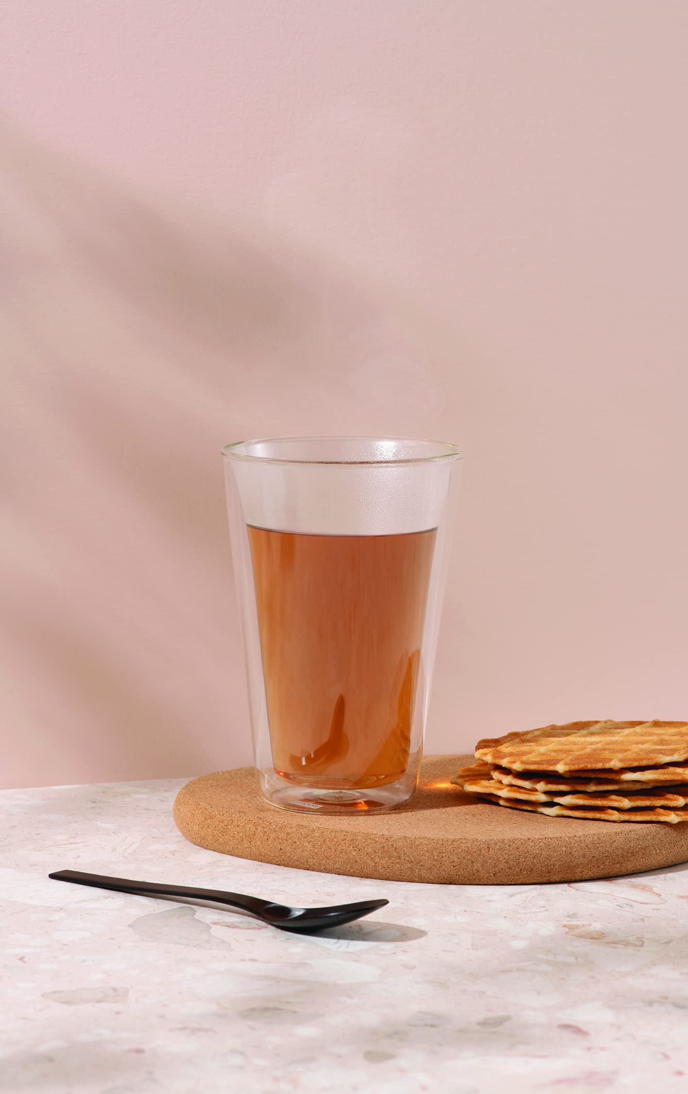 Bodum 13.5oz Canteen Double Wall High-Heat Borosilicate Glass, Set of 6, Clear