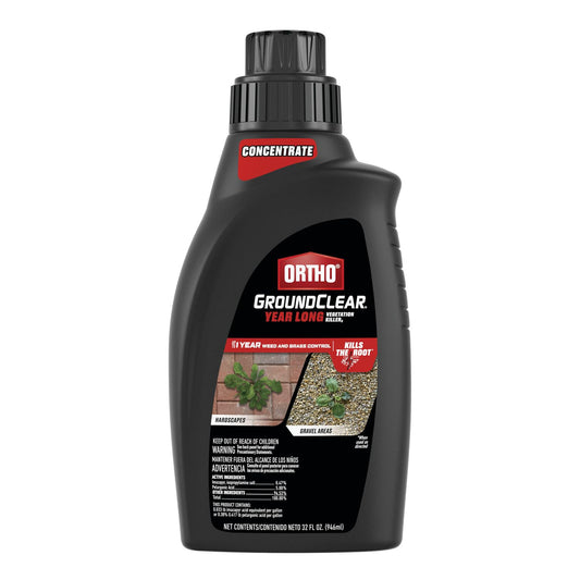 Ortho GroundClear Year-Long Vegetation Killer Concentrate - Kills & Prevents Weeds for 1 Year, 32 fl. oz.