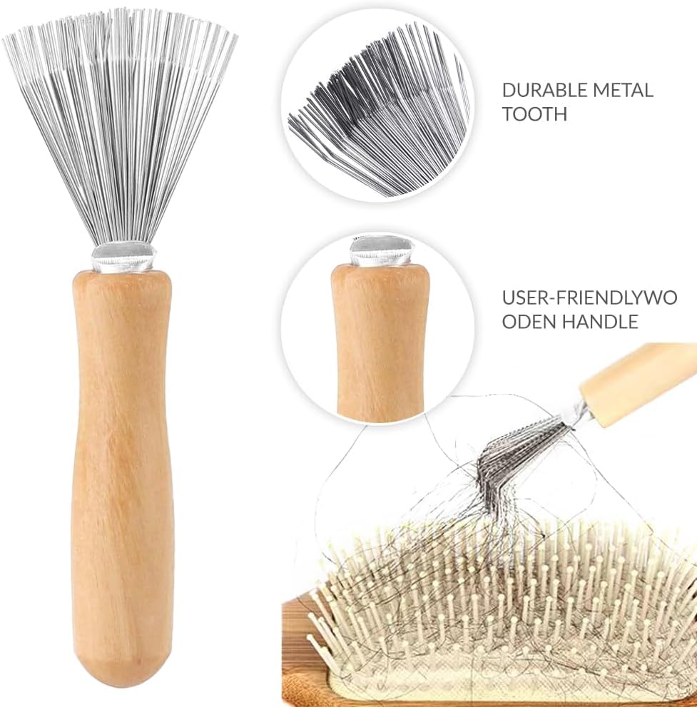 Skiennix Hair Brush Cleaner Tool - 2-in-1 Rake for Removing Tangled Hair & Dust | Ideal for Home & Salon Use