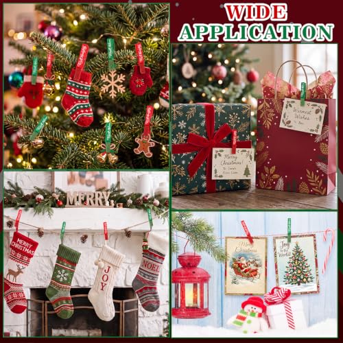 Tinlade Christmas Clothespins 30 Pcs Red & Green Team Naughty Nice Decor