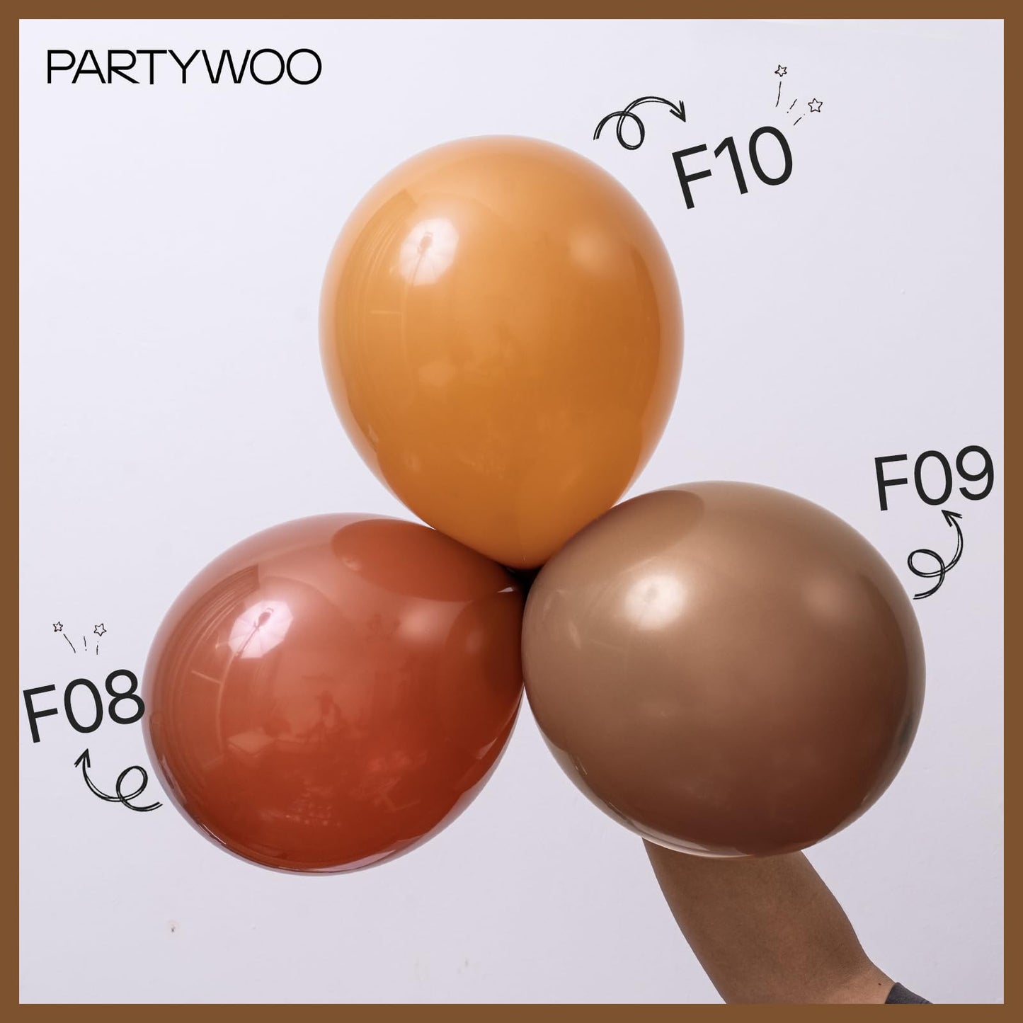 PartyWoo Brown Balloons 100pcs 5 Inch Small Mini Boho Neutral Coffee Tan Fall Latex Balloons for Wedding Baby Shower Gender Reveal Graduation Safari Woodland Birthday Fall Party Decorations Brown-F09