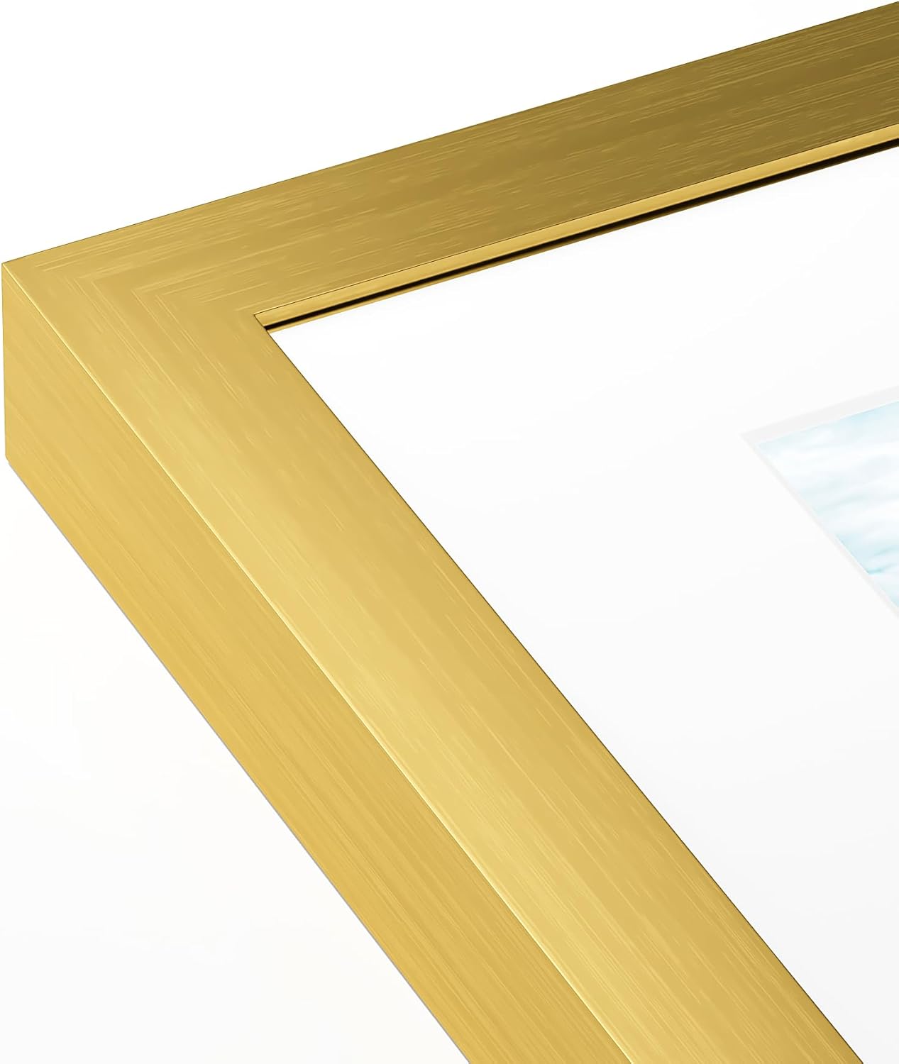 PEALSN 11x14 Picture Frame - Display 8x10 Photos with Mat or 11x14 Without Mat - Elegant Gold Finish